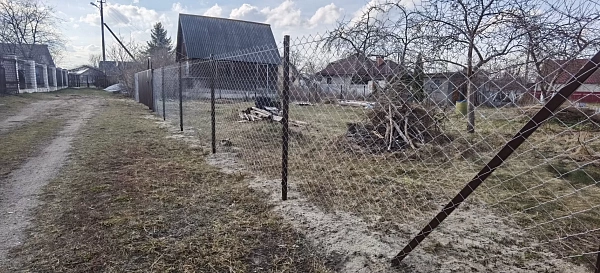 Забор из сетки-рабицы толщ. 1,8мм  без протяжки высота 1,5